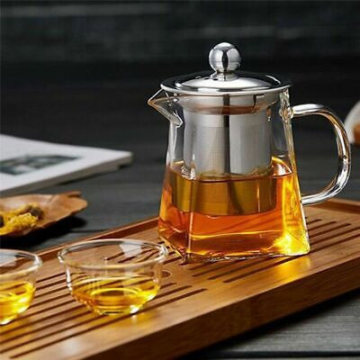 Transparent Fireproof Heatproof Kettle With Lid & Strainer